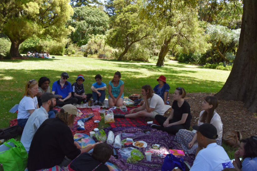 Sister Picnic, including 2019 Sister co-directors Yusuf Hayat, Alex Degaris, Kate O'Boyle, Mia van den Bos and Grace Marlow (Rhen Soggee not pictured).